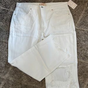 𝅺FREE People Maggie mid rise straight, size 32